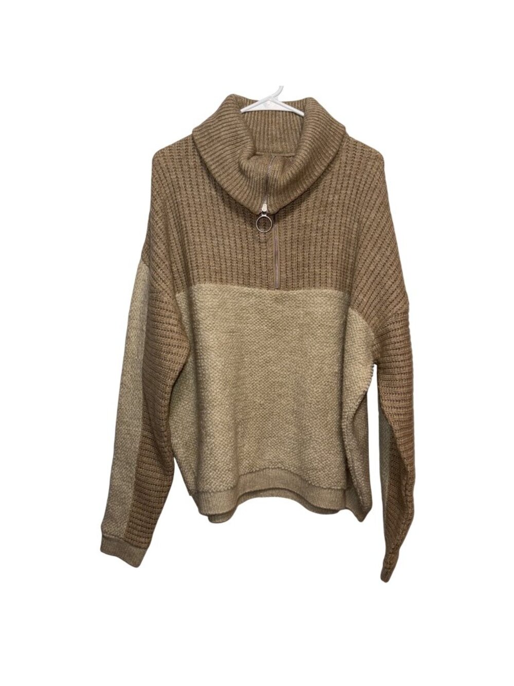 ASOS Design Womens Beige & Cream Textured Knit Sweater L